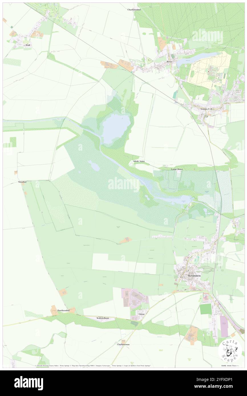 Kleinasien, DE, Germania, Brandeburgo, N 52 46' 59'', N 13 0' 0'', mappa, Cartascapes Mappa pubblicata nel 2024. Esplora Cartascapes, una mappa che rivela i diversi paesaggi, culture ed ecosistemi della Terra. Viaggia attraverso il tempo e lo spazio, scoprendo l'interconnessione del passato, del presente e del futuro del nostro pianeta. Foto Stock