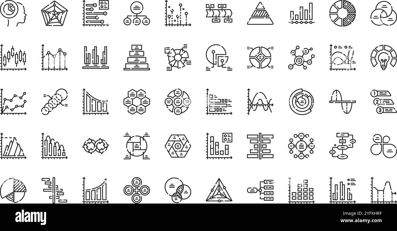 Raccolta di icone vettoriali di alta qualità con traccia modificabile. Ideale per progetti professionali e creativi. Illustrazione Vettoriale