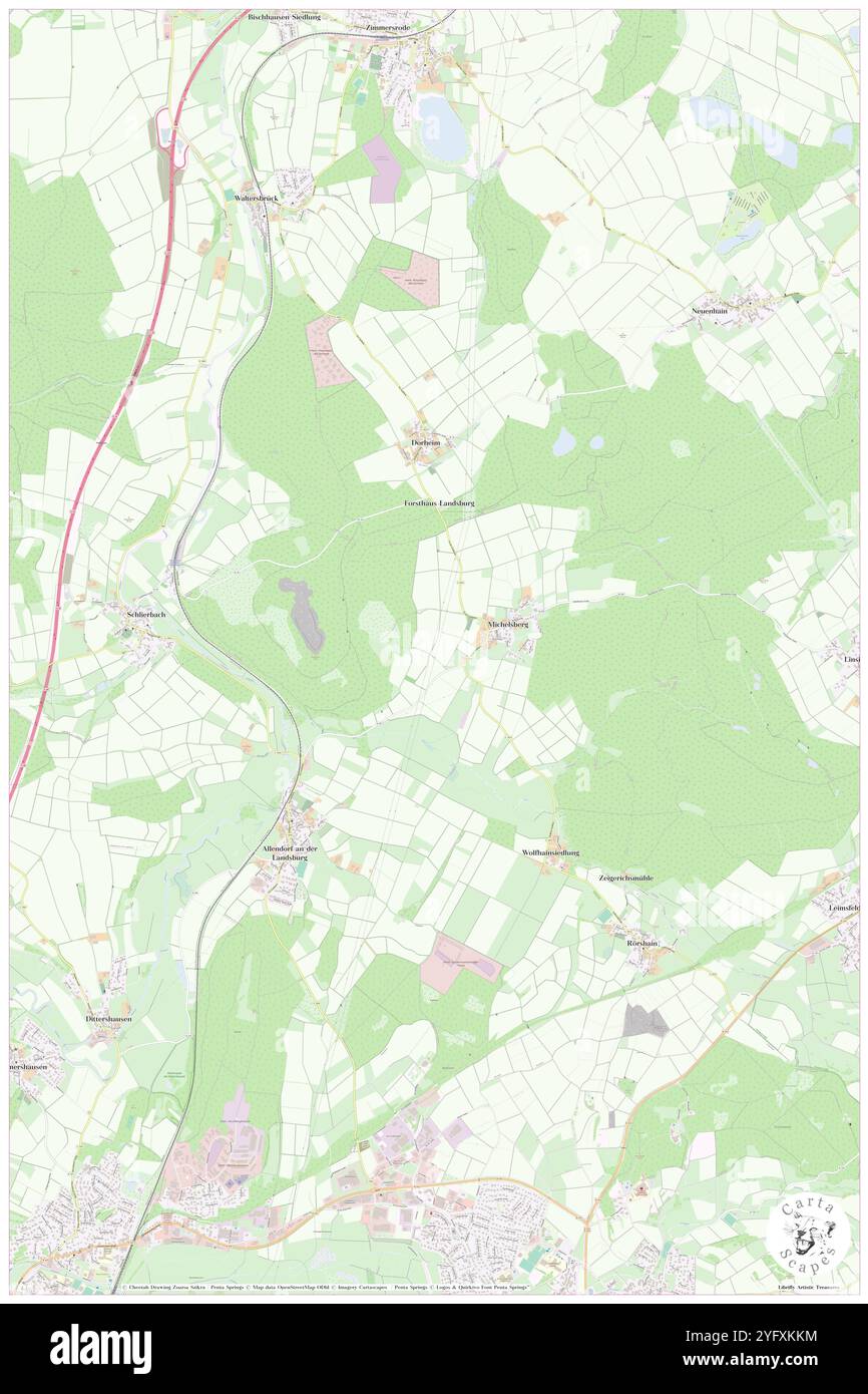 Michelsberg, DE, Germania, Turingia, N 50 45' 25'', N 9 58' 10'', mappa, Cartascapes Mappa pubblicata nel 2024. Esplora Cartascapes, una mappa che rivela i diversi paesaggi, culture ed ecosistemi della Terra. Viaggia attraverso il tempo e lo spazio, scoprendo l'interconnessione del passato, del presente e del futuro del nostro pianeta. Foto Stock