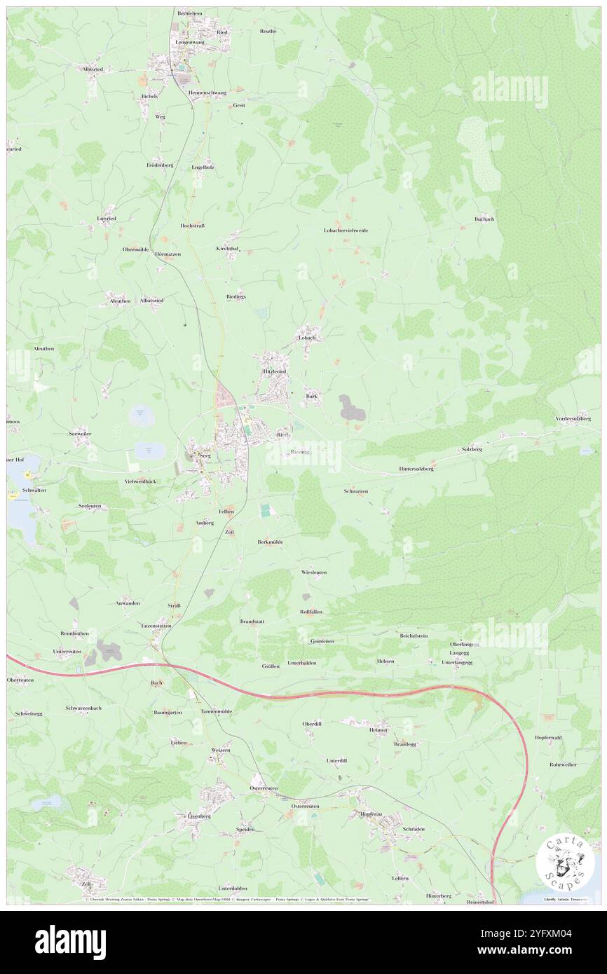 Schwarzenbach, DE, Germania, Baviera, N 47 39' 12'', N 10 37' 25'', mappa, Cartascapes Mappa pubblicata nel 2024. Esplora Cartascapes, una mappa che rivela i diversi paesaggi, culture ed ecosistemi della Terra. Viaggia attraverso il tempo e lo spazio, scoprendo l'interconnessione del passato, del presente e del futuro del nostro pianeta. Foto Stock