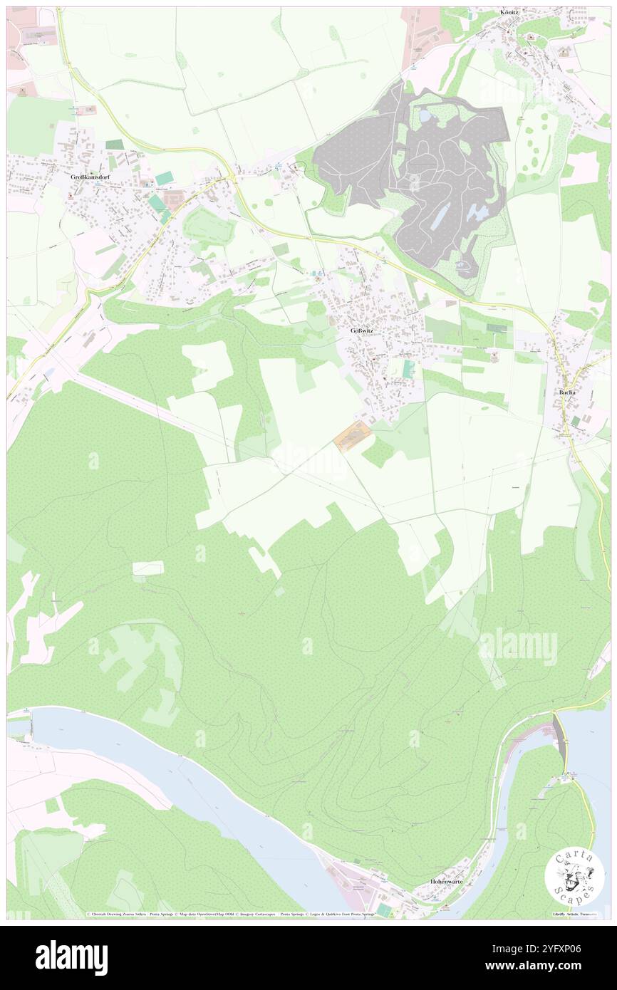 Gosswitz, DE, Germania, Turingia, N 50 38' 7'', N 11 28' 38'', mappa, Cartascapes Mappa pubblicata nel 2024. Esplora Cartascapes, una mappa che rivela i diversi paesaggi, culture ed ecosistemi della Terra. Viaggia attraverso il tempo e lo spazio, scoprendo l'interconnessione del passato, del presente e del futuro del nostro pianeta. Foto Stock