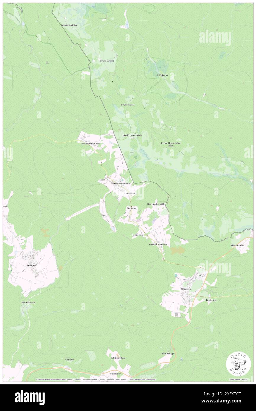 Mitterfirmiansreut, bassa Baviera, DE, Germania, Baviera, N 48 53' 28'', N 13 39' 11'', mappa, Cartascapes Map pubblicata nel 2024. Esplora Cartascapes, una mappa che rivela i diversi paesaggi, culture ed ecosistemi della Terra. Viaggia attraverso il tempo e lo spazio, scoprendo l'interconnessione del passato, del presente e del futuro del nostro pianeta. Foto Stock