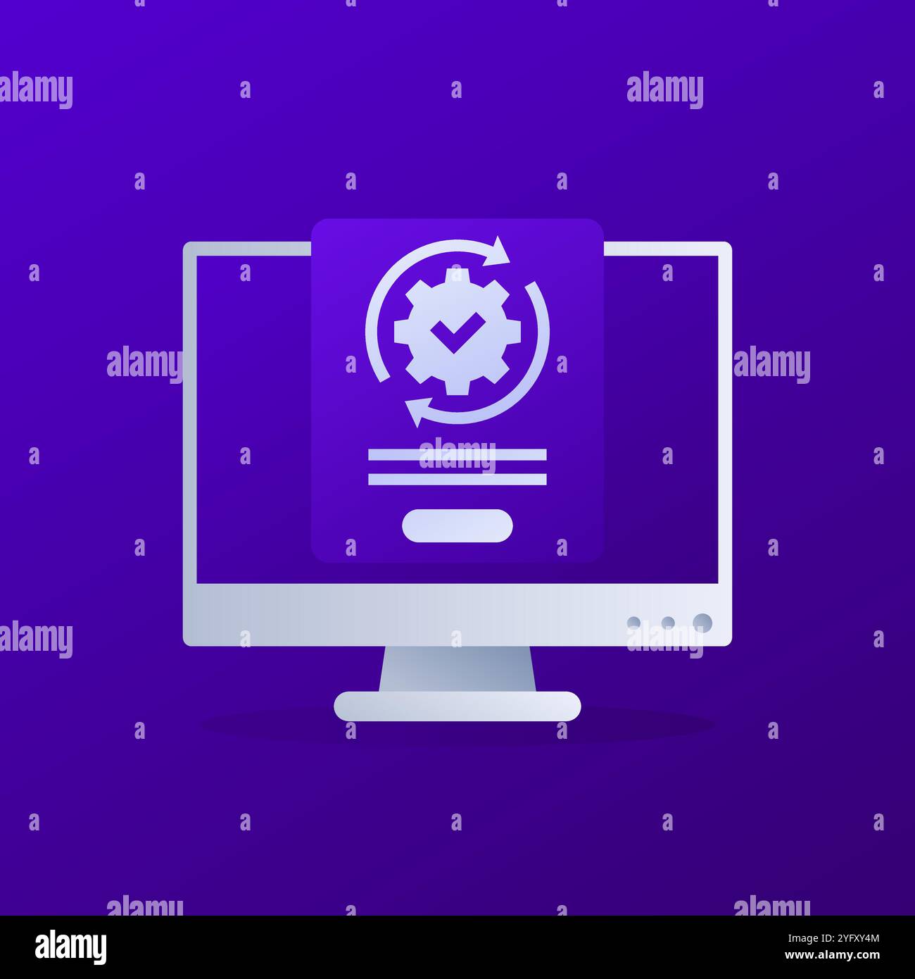 elaborare la progettazione vettoriale completata con l'icona Illustrazione Vettoriale