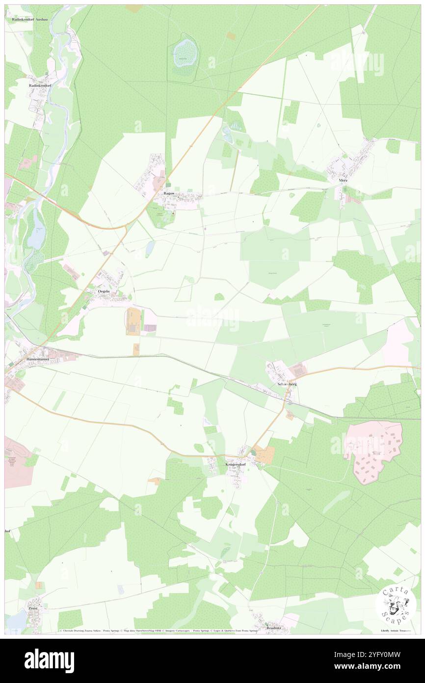 Olse, DE, Germania, Brandeburgo, N 52 10' 36'', N 14 18' 41''', mappa, Cartascapes Mappa pubblicata nel 2024. Esplora Cartascapes, una mappa che rivela i diversi paesaggi, culture ed ecosistemi della Terra. Viaggia attraverso il tempo e lo spazio, scoprendo l'interconnessione del passato, del presente e del futuro del nostro pianeta. Foto Stock