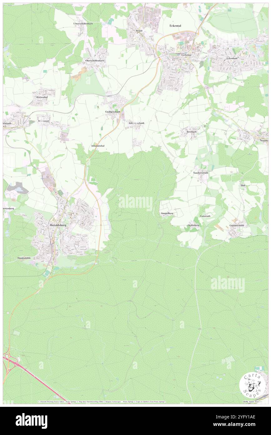 Beigelsberg, DE, Germania, Baviera, N 49 32' 18''', N 11 10' 55'', mappa, Cartascapes Mappa pubblicata nel 2024. Esplora Cartascapes, una mappa che rivela i diversi paesaggi, culture ed ecosistemi della Terra. Viaggia attraverso il tempo e lo spazio, scoprendo l'interconnessione del passato, del presente e del futuro del nostro pianeta. Foto Stock