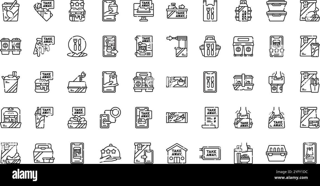 Raccolta di icone vettoriali di alta qualità con traccia modificabile. Ideale per progetti professionali e creativi. Illustrazione Vettoriale