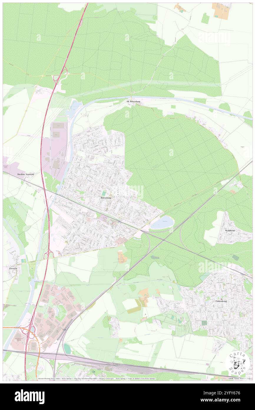 Brieselang, DE, Germania, Brandeburgo, N 52 34' 57'', N 13 0' 5'', mappa, Cartascapes Mappa pubblicata nel 2024. Esplora Cartascapes, una mappa che rivela i diversi paesaggi, culture ed ecosistemi della Terra. Viaggia attraverso il tempo e lo spazio, scoprendo l'interconnessione del passato, del presente e del futuro del nostro pianeta. Foto Stock