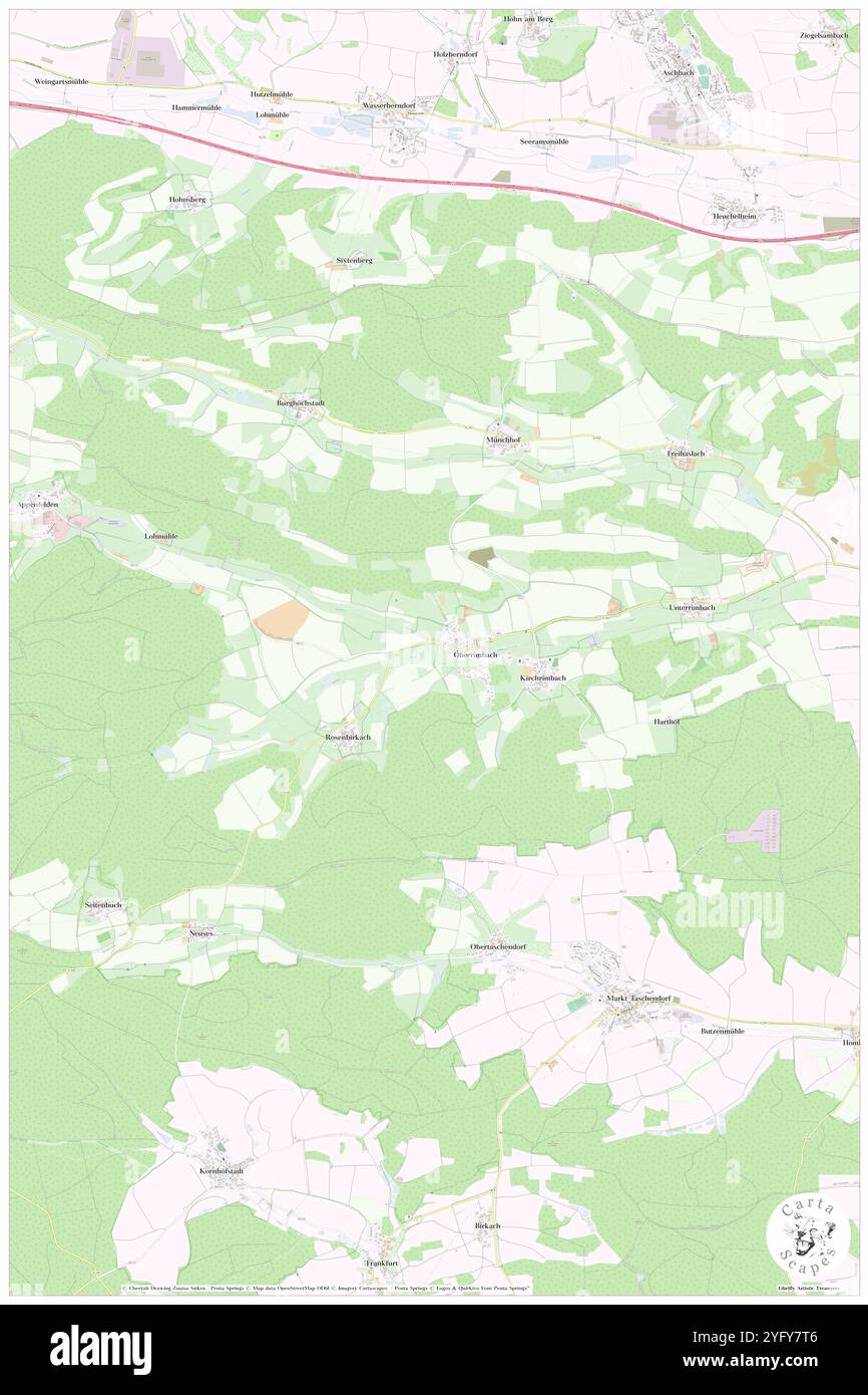 Appenbach, DE, Germania, Baviera, N 49 43' 38'', N 10 31' 58'', mappa, Cartascapes Mappa pubblicata nel 2024. Esplora Cartascapes, una mappa che rivela i diversi paesaggi, culture ed ecosistemi della Terra. Viaggia attraverso il tempo e lo spazio, scoprendo l'interconnessione del passato, del presente e del futuro del nostro pianeta. Foto Stock