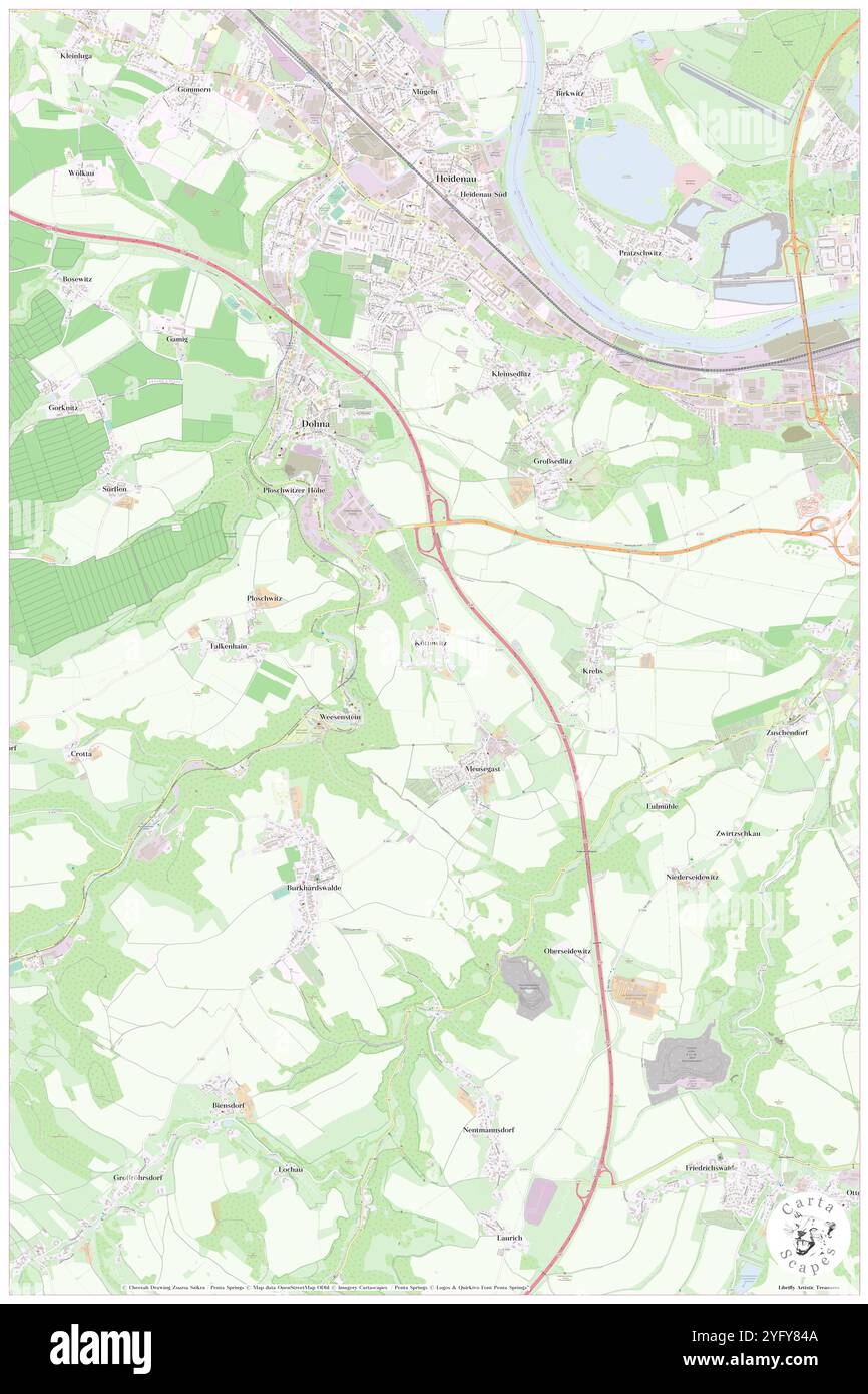 Koettewitz, DE, Germania, Sassonia, N 50 56' 17'', N 13 52' 22'', mappa, Cartascapes Mappa pubblicata nel 2024. Esplora Cartascapes, una mappa che rivela i diversi paesaggi, culture ed ecosistemi della Terra. Viaggia attraverso il tempo e lo spazio, scoprendo l'interconnessione del passato, del presente e del futuro del nostro pianeta. Foto Stock