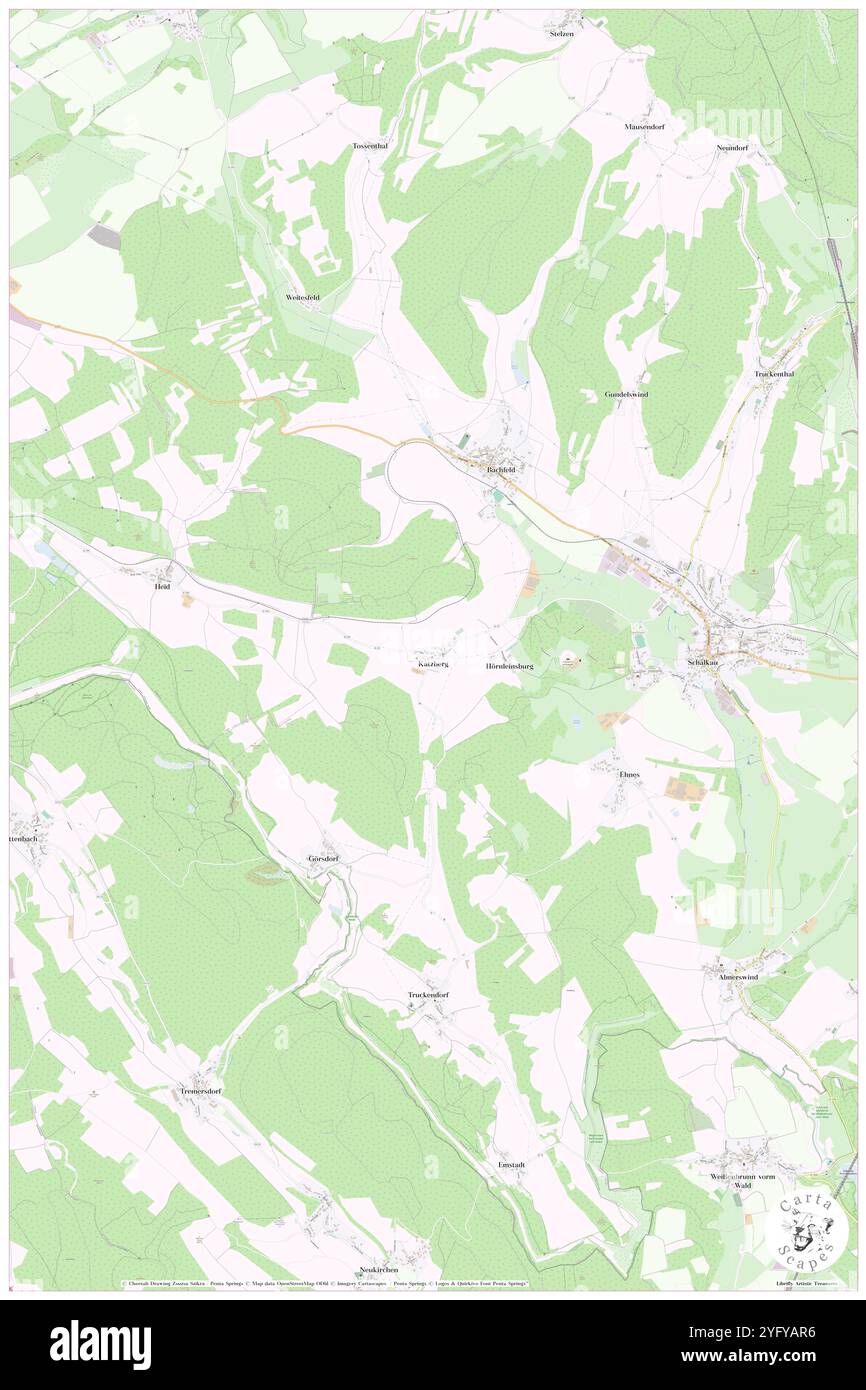 Katzberg, DE, Germania, Turingia, N 50 23' 40'', N 10 58' 24''', mappa, Cartascapes Mappa pubblicata nel 2024. Esplora Cartascapes, una mappa che rivela i diversi paesaggi, culture ed ecosistemi della Terra. Viaggia attraverso il tempo e lo spazio, scoprendo l'interconnessione del passato, del presente e del futuro del nostro pianeta. Foto Stock