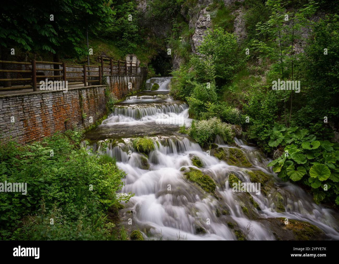 Fonte di Dragonera (Roaschia, Cuneo, Italia) Foto Stock