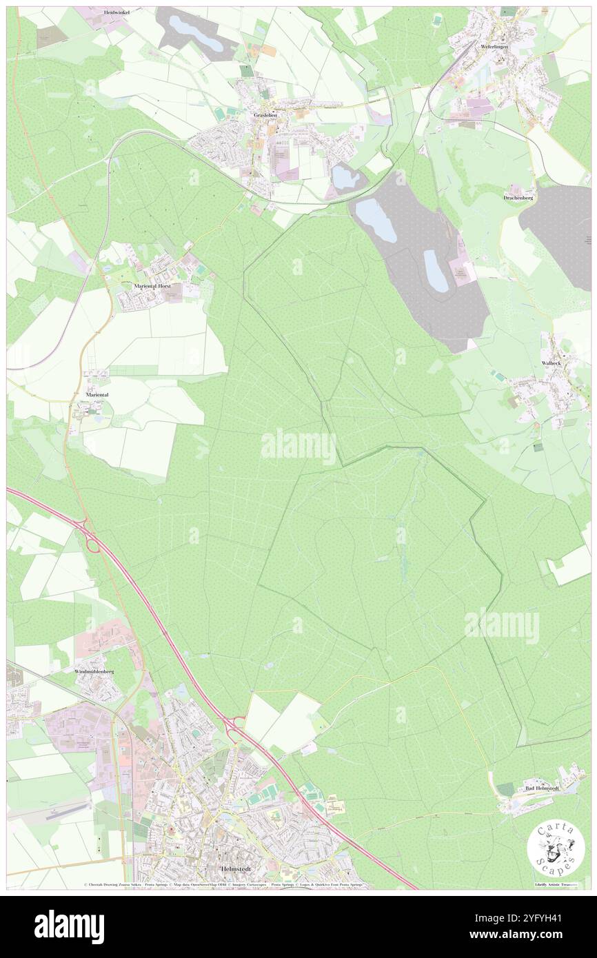 Lappwald, DE, Germania, N 52 16' 19'', N 11 1' 16'', mappa, Cartascapes Mappa pubblicata nel 2024. Esplora Cartascapes, una mappa che rivela i diversi paesaggi, culture ed ecosistemi della Terra. Viaggia attraverso il tempo e lo spazio, scoprendo l'interconnessione del passato, del presente e del futuro del nostro pianeta. Foto Stock