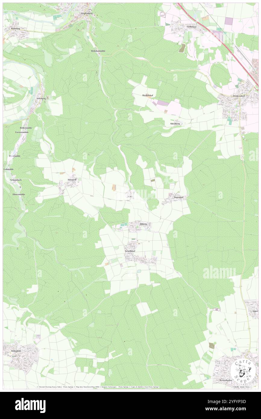 Krut, alta Baviera, DE, Germania, Baviera, N 48 54' 6'', N 11 24' 43'', MAP, Cartascapes Map pubblicata nel 2024. Esplora Cartascapes, una mappa che rivela i diversi paesaggi, culture ed ecosistemi della Terra. Viaggia attraverso il tempo e lo spazio, scoprendo l'interconnessione del passato, del presente e del futuro del nostro pianeta. Foto Stock