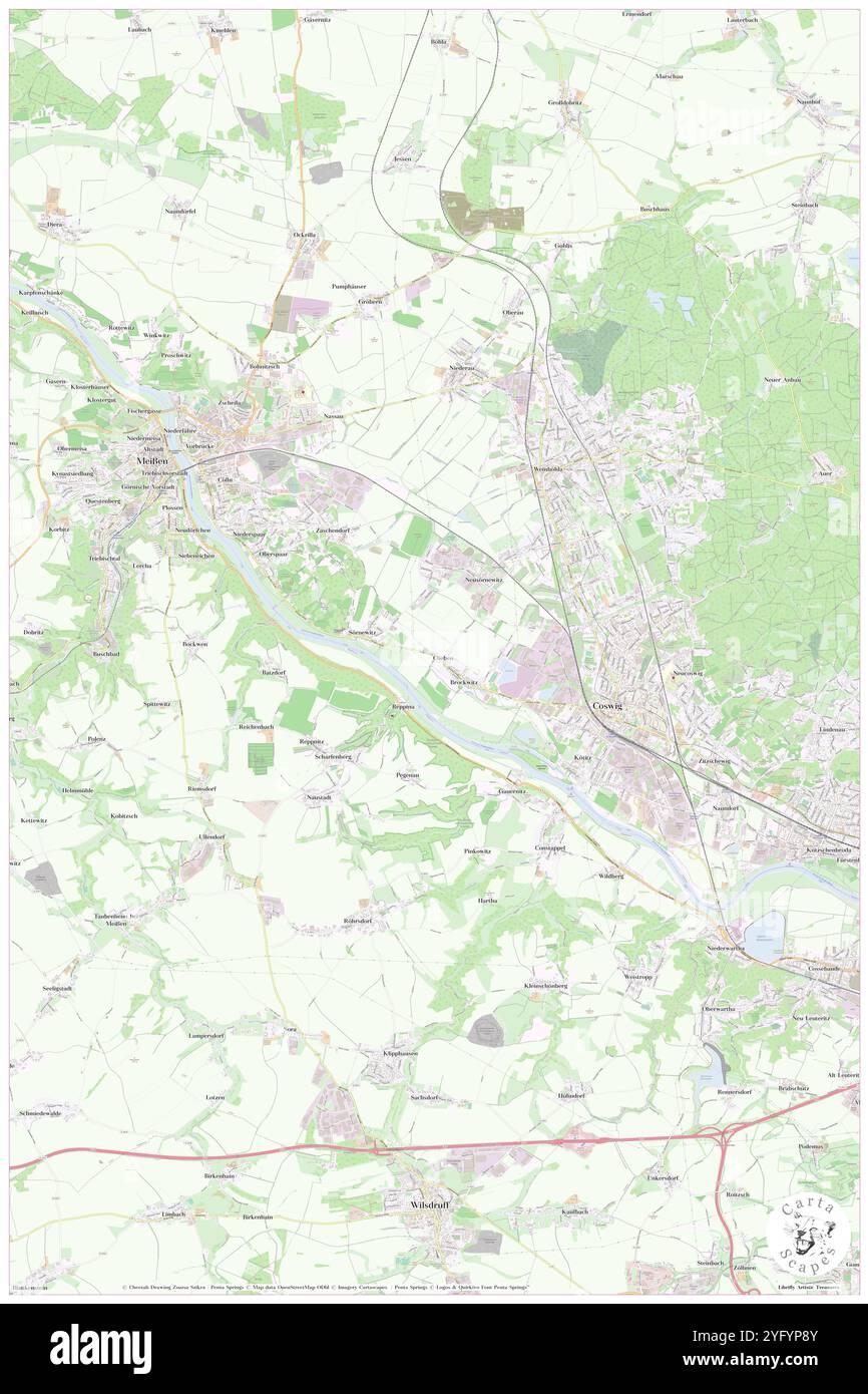 Clieben, DE, Germania, Sassonia, N 51 7' 59'', N 13 31' 59'', mappa, Cartascapes Mappa pubblicata nel 2024. Esplora Cartascapes, una mappa che rivela i diversi paesaggi, culture ed ecosistemi della Terra. Viaggia attraverso il tempo e lo spazio, scoprendo l'interconnessione del passato, del presente e del futuro del nostro pianeta. Foto Stock