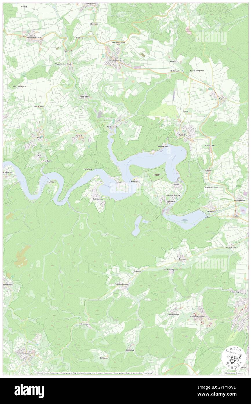 Hemfurth-Edersee, Regierungsbezirk Kassel, DE, Germania, Assia, N 51 10' 33'', N 9 3' 16'', MAP, Cartascapes Map pubblicata nel 2024. Esplora Cartascapes, una mappa che rivela i diversi paesaggi, culture ed ecosistemi della Terra. Viaggia attraverso il tempo e lo spazio, scoprendo l'interconnessione del passato, del presente e del futuro del nostro pianeta. Foto Stock