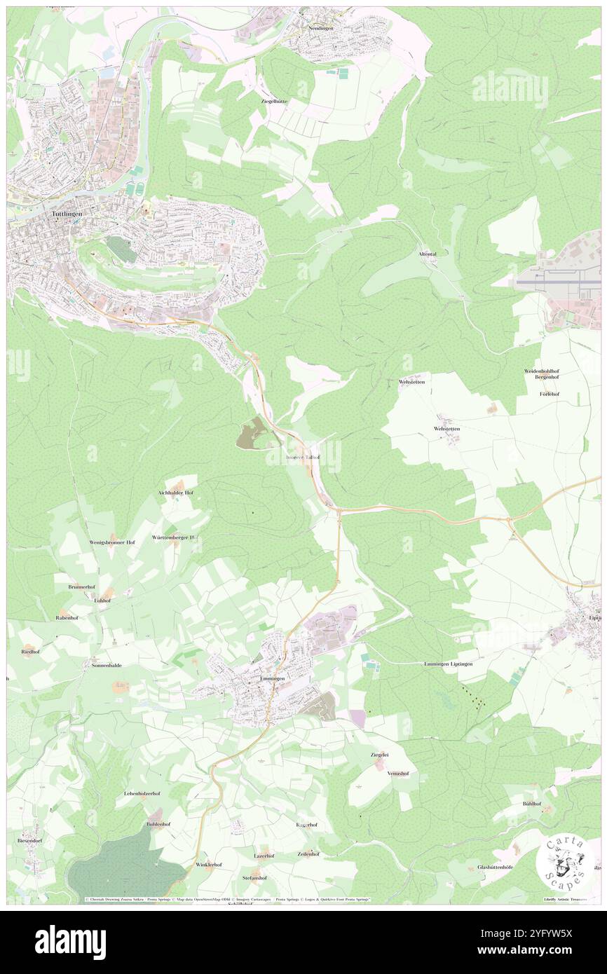 Innerer Talhof, regione di Friburgo, DE, Germania, Baden-Wurttemberg, N 47 57' 25'', N 8 51' 31'', MAP, Cartascapes Map pubblicata nel 2024. Esplora Cartascapes, una mappa che rivela i diversi paesaggi, culture ed ecosistemi della Terra. Viaggia attraverso il tempo e lo spazio, scoprendo l'interconnessione del passato, del presente e del futuro del nostro pianeta. Foto Stock