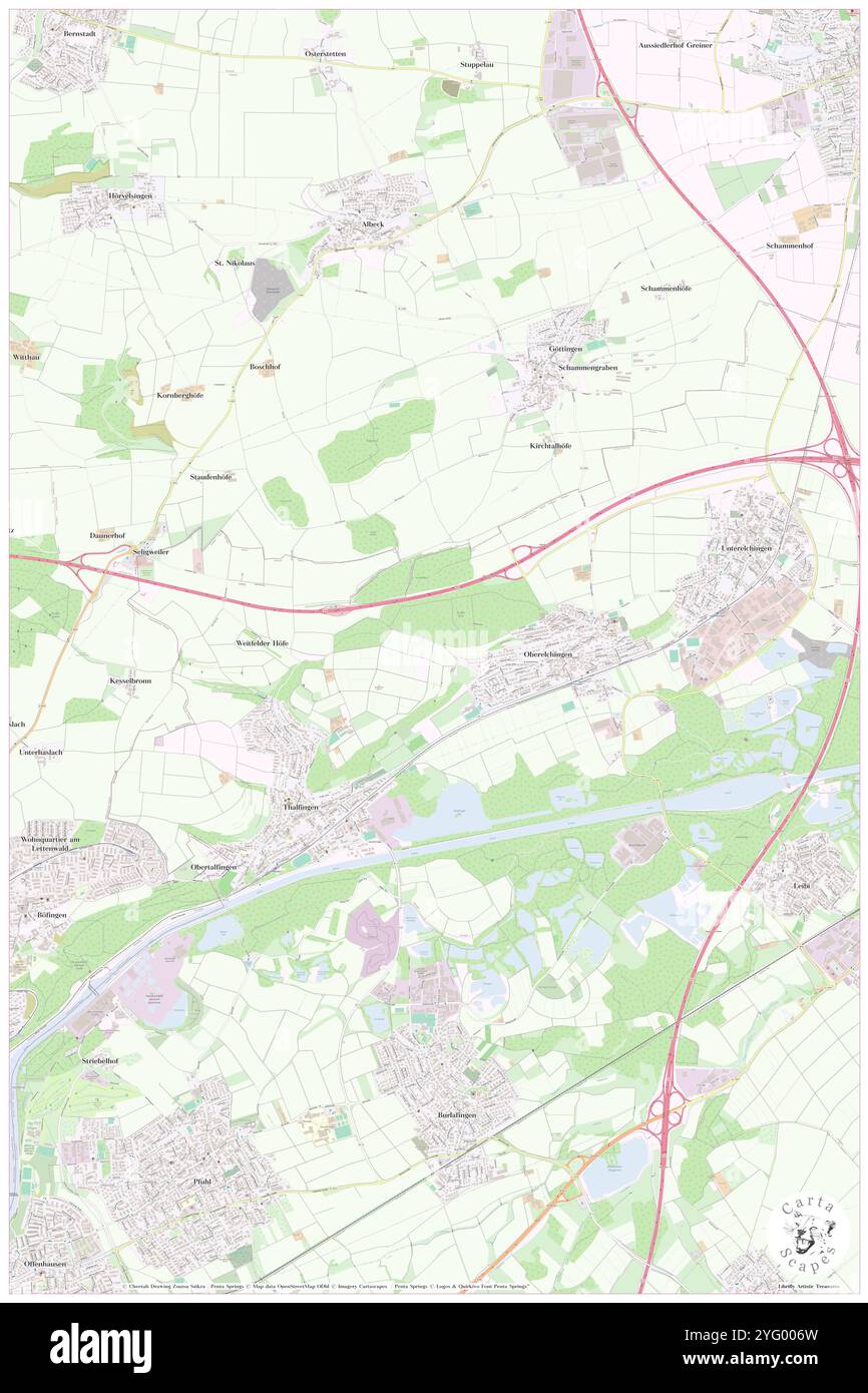 Grosser Forst, DE, Germania, Baviera, N 48 27' 0'', N 10 4' 0'', mappa, Cartascapes Mappa pubblicata nel 2024. Esplora Cartascapes, una mappa che rivela i diversi paesaggi, culture ed ecosistemi della Terra. Viaggia attraverso il tempo e lo spazio, scoprendo l'interconnessione del passato, del presente e del futuro del nostro pianeta. Foto Stock