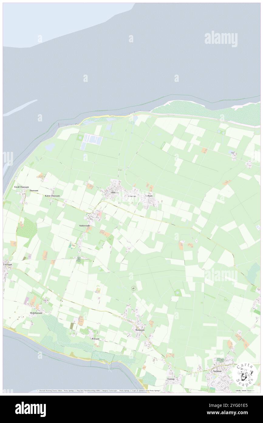 Oldsum-Klintum, DE, Germania, Schleswig-Holstein, N 54 43' 48'', N 8 27' 21''', mappa, Cartascapes Mappa pubblicata nel 2024. Esplora Cartascapes, una mappa che rivela i diversi paesaggi, culture ed ecosistemi della Terra. Viaggia attraverso il tempo e lo spazio, scoprendo l'interconnessione del passato, del presente e del futuro del nostro pianeta. Foto Stock