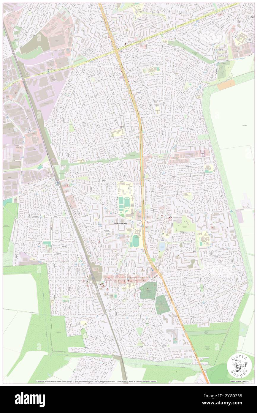 Lichtenrade, DE, Germania, Berlino, N 52 23' 54'', N 13 24' 22'', mappa, Cartascapes Mappa pubblicata nel 2024. Esplora Cartascapes, una mappa che rivela i diversi paesaggi, culture ed ecosistemi della Terra. Viaggia attraverso il tempo e lo spazio, scoprendo l'interconnessione del passato, del presente e del futuro del nostro pianeta. Foto Stock