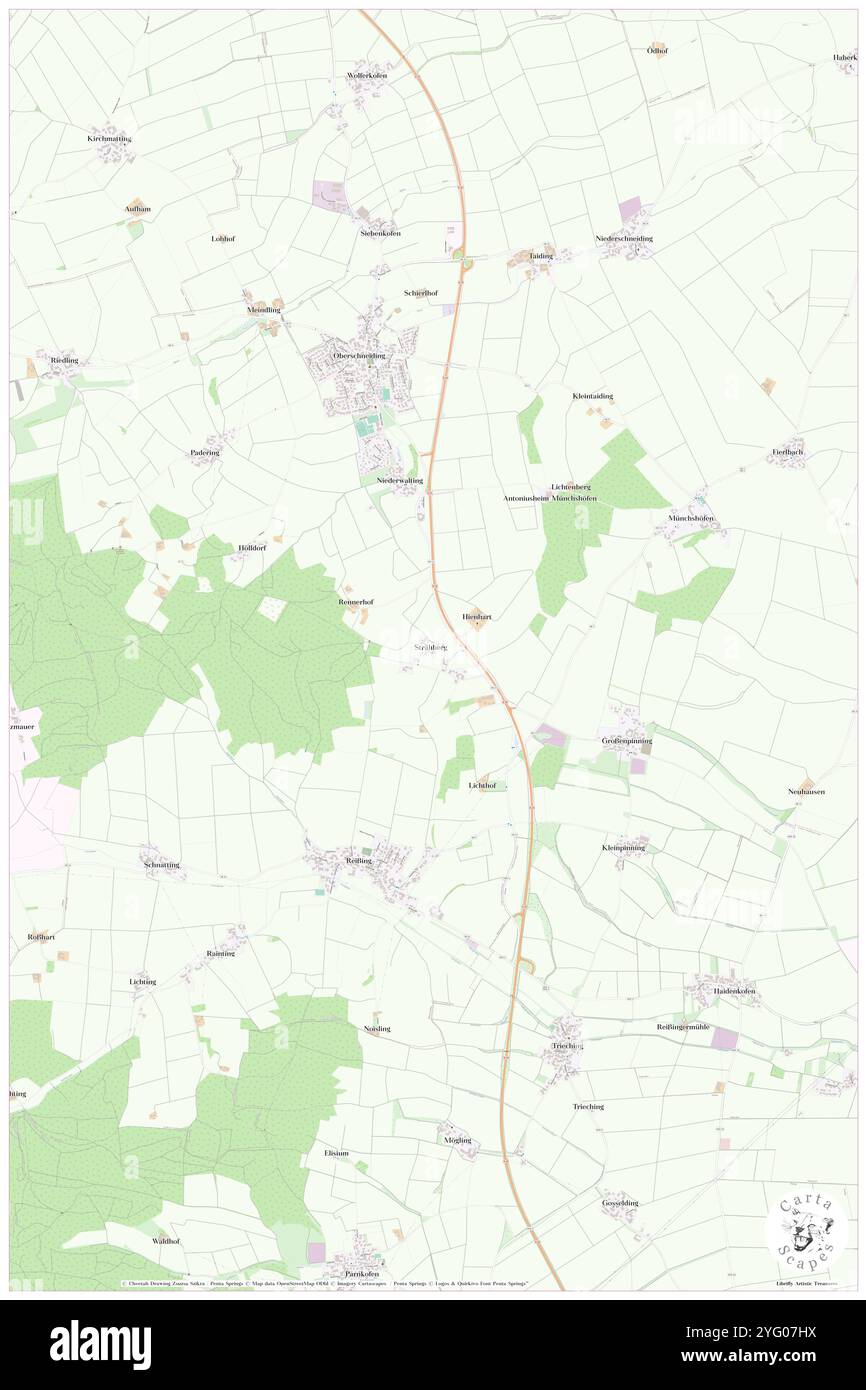 Strahberg, bassa Baviera, DE, Germania, Baviera, N 48 46' 22'', N 12 39' 1'', MAP, Cartascapes Map pubblicata nel 2024. Esplora Cartascapes, una mappa che rivela i diversi paesaggi, culture ed ecosistemi della Terra. Viaggia attraverso il tempo e lo spazio, scoprendo l'interconnessione del passato, del presente e del futuro del nostro pianeta. Foto Stock