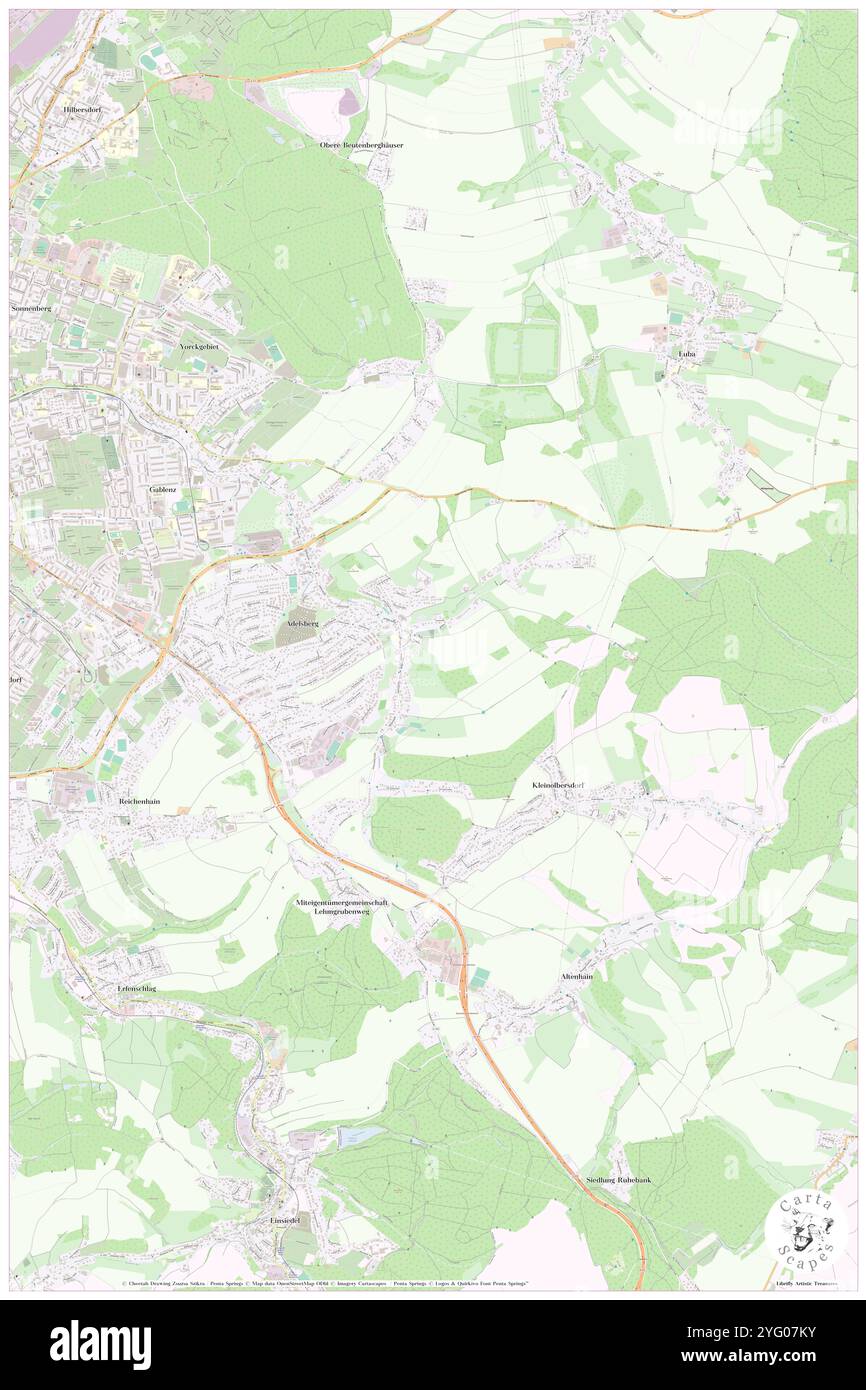 Adelsberg, DE, Germania, Sassonia, N 50 48' 39'', N 12 59' 17'', mappa, Cartascapes Mappa pubblicata nel 2024. Esplora Cartascapes, una mappa che rivela i diversi paesaggi, culture ed ecosistemi della Terra. Viaggia attraverso il tempo e lo spazio, scoprendo l'interconnessione del passato, del presente e del futuro del nostro pianeta. Foto Stock