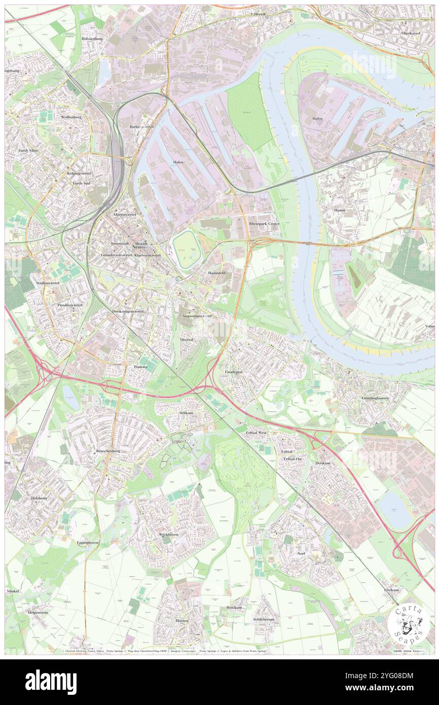 Eternitgelaende, distretto di Düsseldorf, DE, Germania, Renania settentrionale-Vestfalia, N 51 11' 9'', N 6 42' 38'', MAP, Cartascapes Map pubblicata nel 2024. Esplora Cartascapes, una mappa che rivela i diversi paesaggi, culture ed ecosistemi della Terra. Viaggia attraverso il tempo e lo spazio, scoprendo l'interconnessione del passato, del presente e del futuro del nostro pianeta. Foto Stock