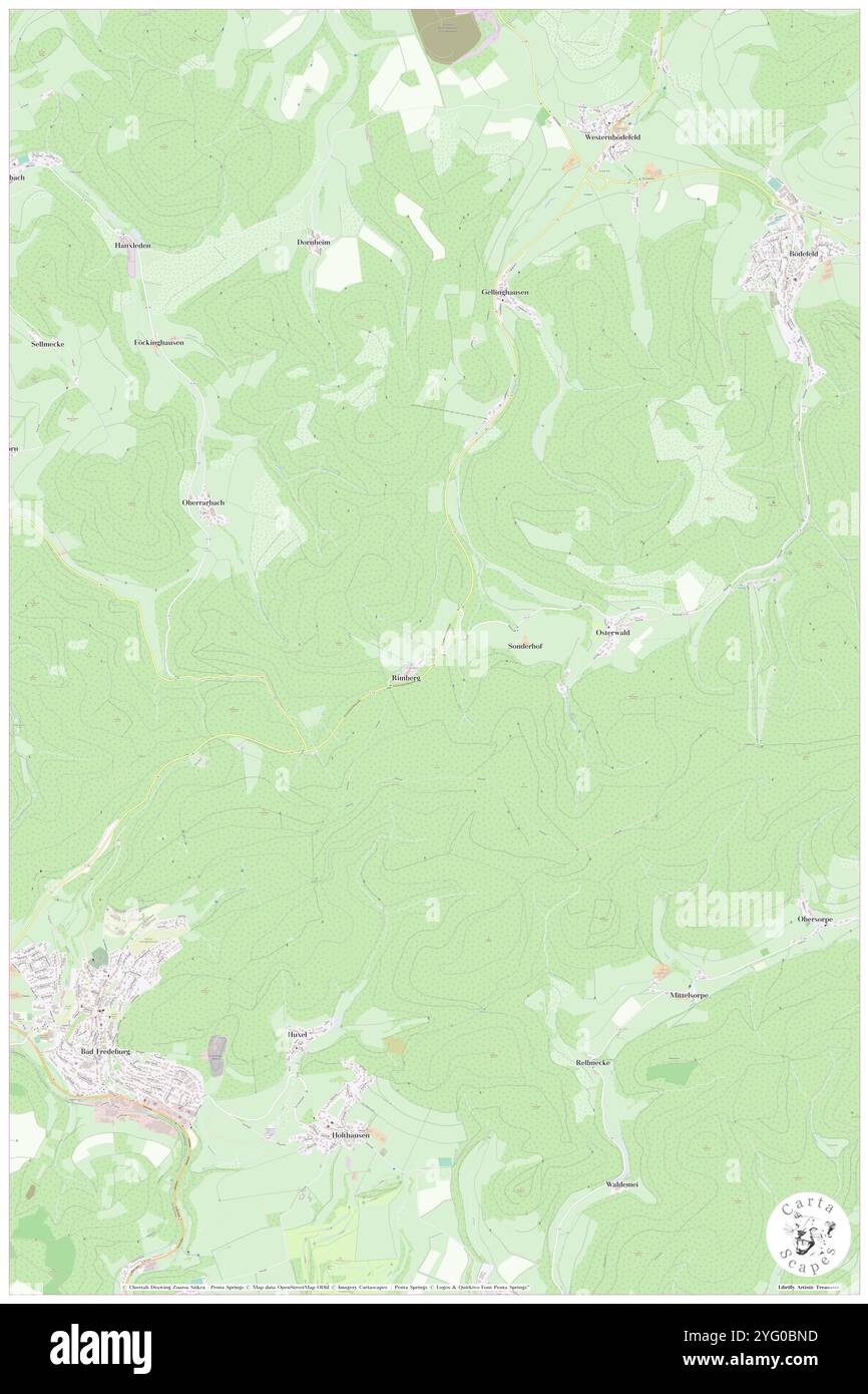 Rimberg, Regierungsbezirk Arnsberg, DE, Germania, Renania settentrionale-Vestfalia, N 51 13' 5'', N 8 21' 3'', MAP, Cartascapes Map pubblicata nel 2024. Esplora Cartascapes, una mappa che rivela i diversi paesaggi, culture ed ecosistemi della Terra. Viaggia attraverso il tempo e lo spazio, scoprendo l'interconnessione del passato, del presente e del futuro del nostro pianeta. Foto Stock