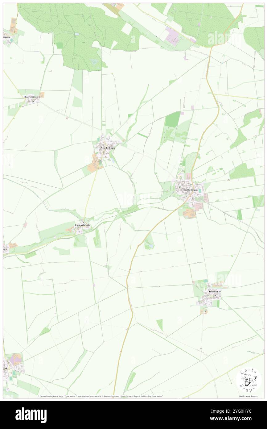 Ottelbach, DE, Germania, Turingia, N 51 10' 49'', N 10 41' 13'', mappa, Cartascapes Mappa pubblicata nel 2024. Esplora Cartascapes, una mappa che rivela i diversi paesaggi, culture ed ecosistemi della Terra. Viaggia attraverso il tempo e lo spazio, scoprendo l'interconnessione del passato, del presente e del futuro del nostro pianeta. Foto Stock