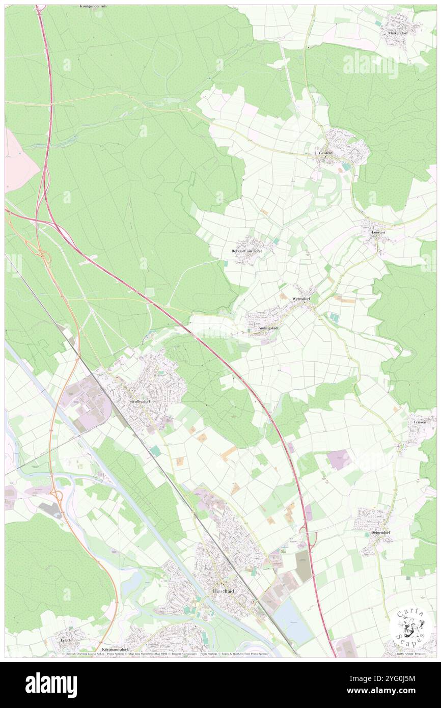 Ziegenbach, DE, Germania, Baviera, N 49 51' 16'', N 10 59' 20''', mappa, Cartascapes Mappa pubblicata nel 2024. Esplora Cartascapes, una mappa che rivela i diversi paesaggi, culture ed ecosistemi della Terra. Viaggia attraverso il tempo e lo spazio, scoprendo l'interconnessione del passato, del presente e del futuro del nostro pianeta. Foto Stock