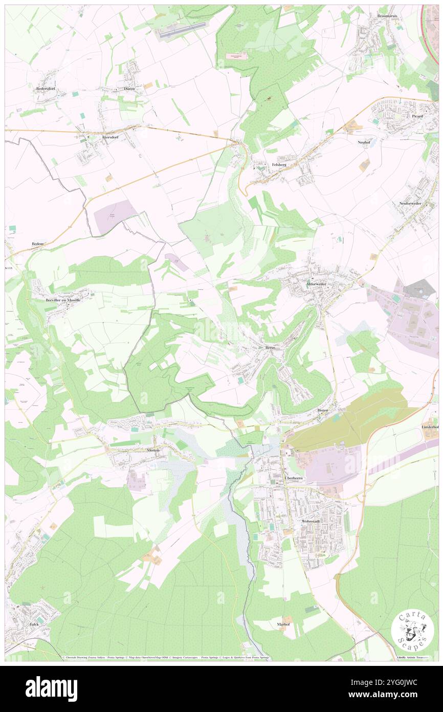 Ottersberg, DE, Germania, Saarland, N 49 16' 0'', N 6 40' 59'', mappa, Cartascapes Mappa pubblicata nel 2024. Esplora Cartascapes, una mappa che rivela i diversi paesaggi, culture ed ecosistemi della Terra. Viaggia attraverso il tempo e lo spazio, scoprendo l'interconnessione del passato, del presente e del futuro del nostro pianeta. Foto Stock