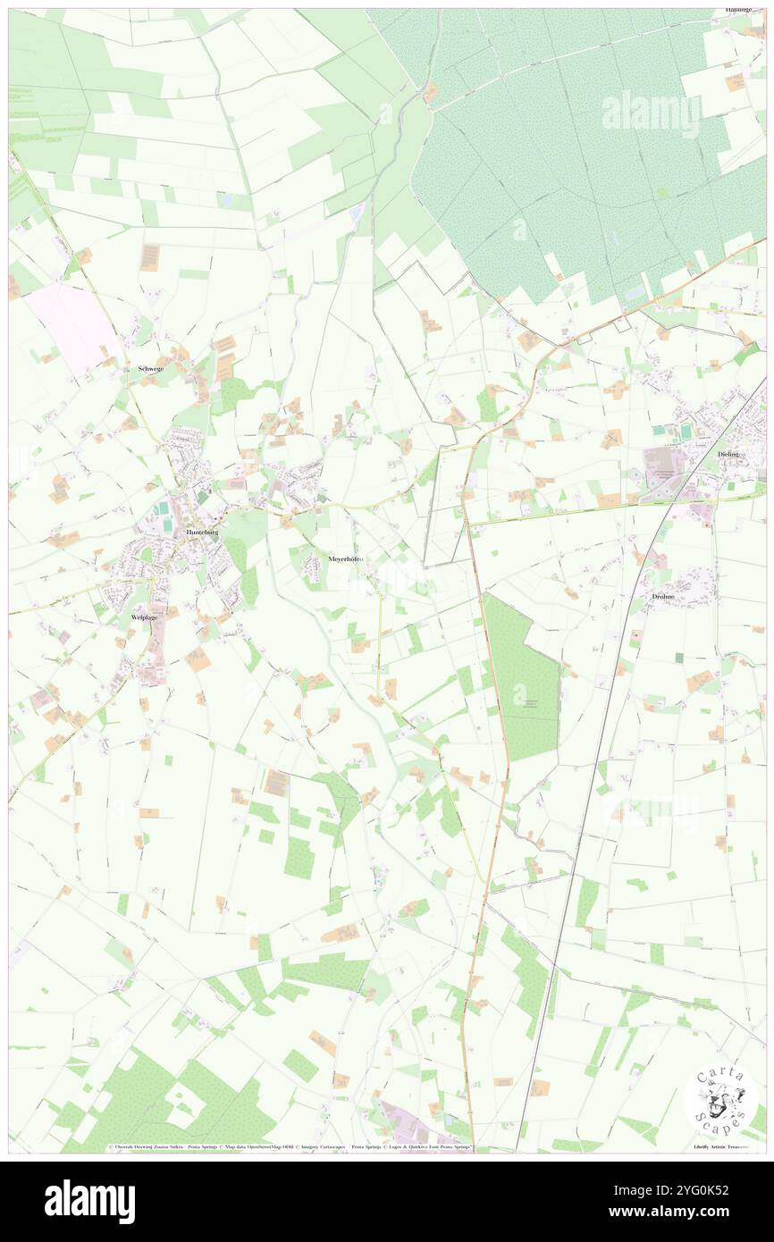 Meyerhoefen, DE, Germania, bassa Sassonia, N 52 25' 58'', N 8 17' 51'', MAP, Cartascapes Map pubblicata nel 2024. Esplora Cartascapes, una mappa che rivela i diversi paesaggi, culture ed ecosistemi della Terra. Viaggia attraverso il tempo e lo spazio, scoprendo l'interconnessione del passato, del presente e del futuro del nostro pianeta. Foto Stock