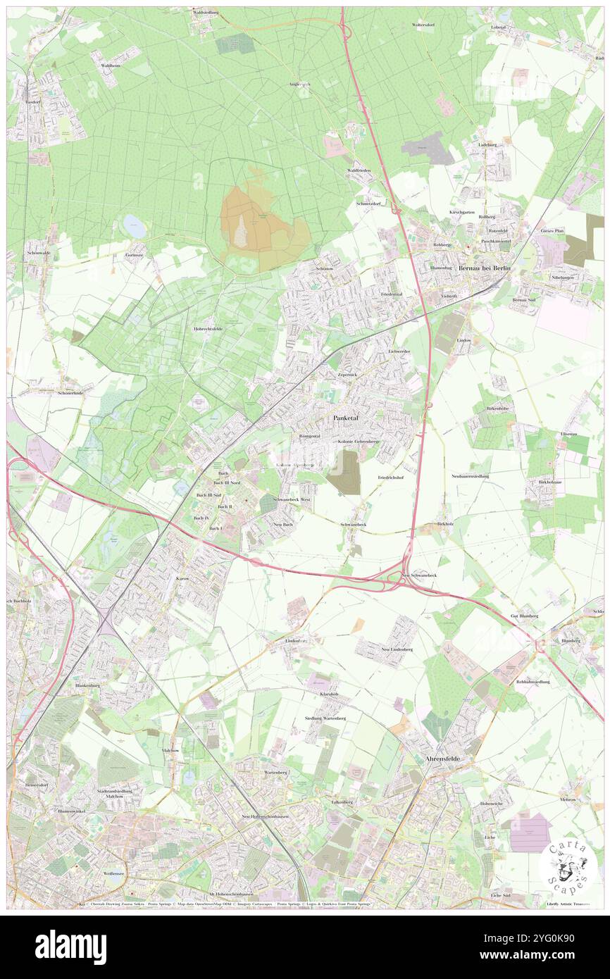 Panketal, DE, Germania, Brandeburgo, N 52 38' 22'', N 13 31' 40''', mappa, Cartascapes Mappa pubblicata nel 2024. Esplora Cartascapes, una mappa che rivela i diversi paesaggi, culture ed ecosistemi della Terra. Viaggia attraverso il tempo e lo spazio, scoprendo l'interconnessione del passato, del presente e del futuro del nostro pianeta. Foto Stock