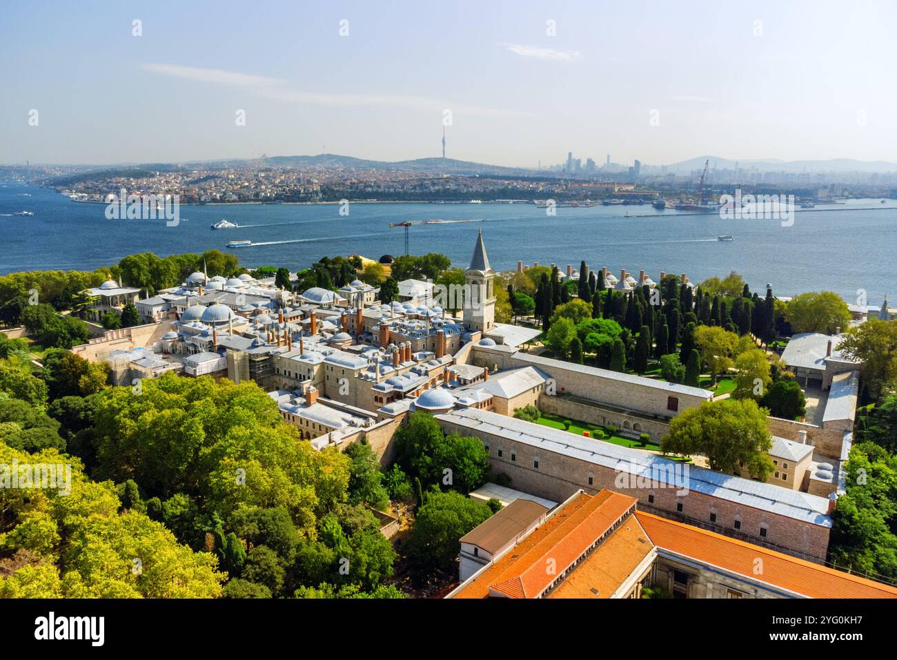 Splendida vista aerea del Palazzo Topkapi a Istanbul, Turchia Foto Stock