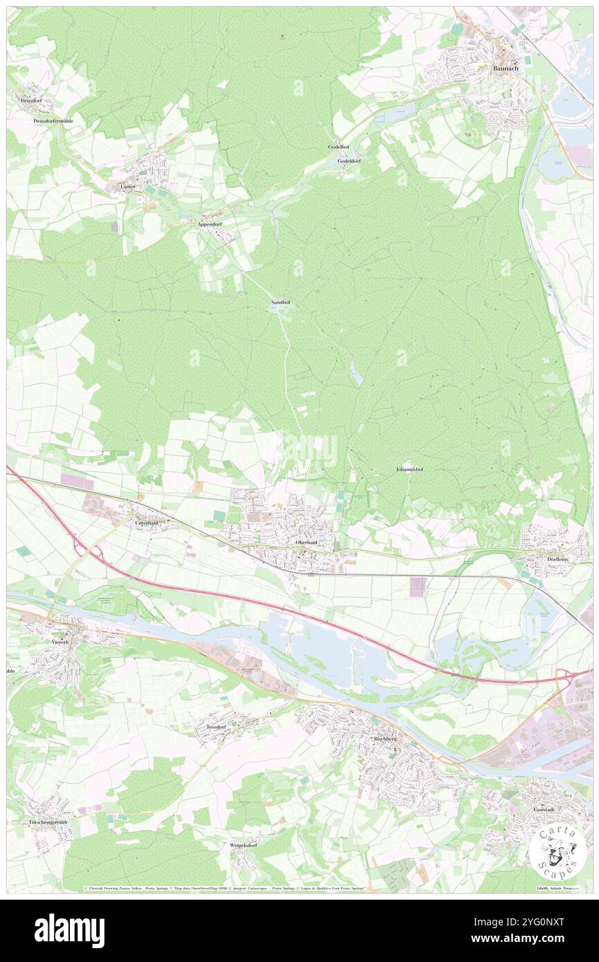 Zeilberg, alta Franconia, DE, Germania, Baviera, N 49 56' 35'', N 10 48' 56'', MAP, Cartascapes Map pubblicata nel 2024. Esplora Cartascapes, una mappa che rivela i diversi paesaggi, culture ed ecosistemi della Terra. Viaggia attraverso il tempo e lo spazio, scoprendo l'interconnessione del passato, del presente e del futuro del nostro pianeta. Foto Stock