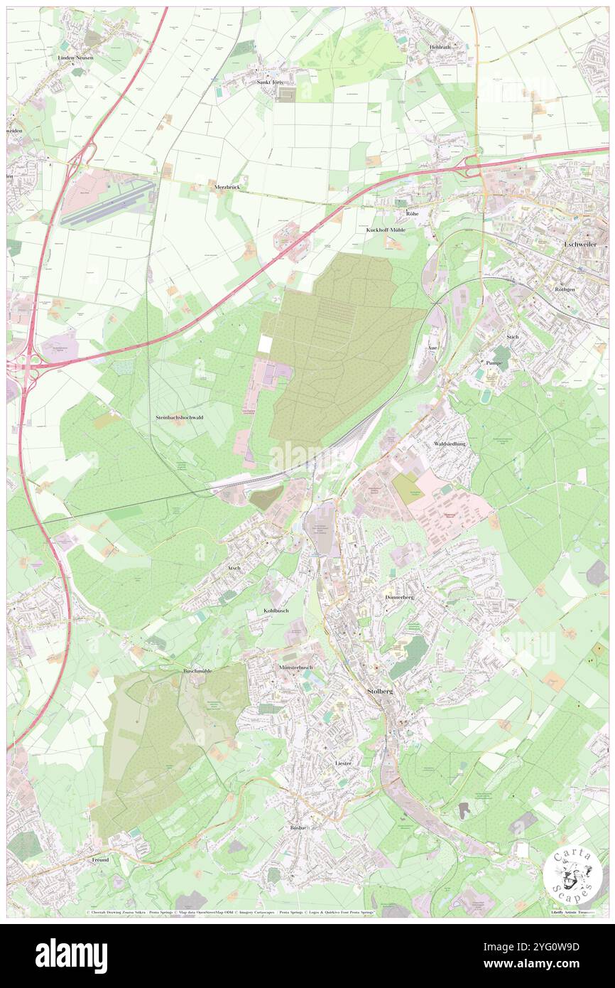 Stolberg (Rheinl)Hbf, Regierungsbezirk Köln, DE, Germania, Renania settentrionale-Vestfalia, N 50 47' 40'', N 6 13' 2'', MAP, Cartascapes Map pubblicata nel 2024. Esplora Cartascapes, una mappa che rivela i diversi paesaggi, culture ed ecosistemi della Terra. Viaggia attraverso il tempo e lo spazio, scoprendo l'interconnessione del passato, del presente e del futuro del nostro pianeta. Foto Stock