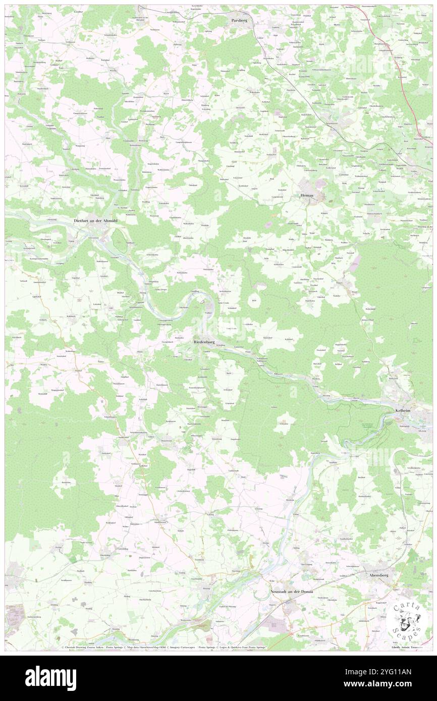 Riedenburg, bassa Baviera, DE, Germania, Baviera, N 48 20' 40'', N 13 19' 23'', MAP, Cartascapes Map pubblicata nel 2024. Esplora Cartascapes, una mappa che rivela i diversi paesaggi, culture ed ecosistemi della Terra. Viaggia attraverso il tempo e lo spazio, scoprendo l'interconnessione del passato, del presente e del futuro del nostro pianeta. Foto Stock