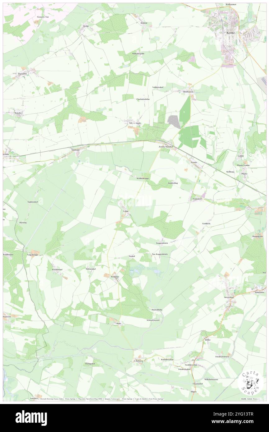 Zernitz-Lohm, DE, Germania, Brandeburgo, N 52 52' 30'', N 12 20' 30'', mappa, Cartascapes Mappa pubblicata nel 2024. Esplora Cartascapes, una mappa che rivela i diversi paesaggi, culture ed ecosistemi della Terra. Viaggia attraverso il tempo e lo spazio, scoprendo l'interconnessione del passato, del presente e del futuro del nostro pianeta. Foto Stock