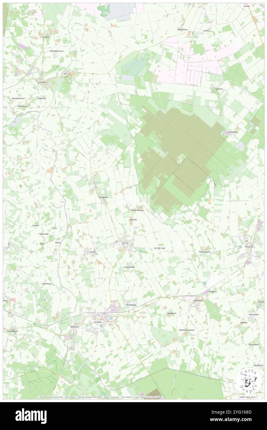 Essern, DE, Germania, bassa Sassonia, N 52 27' 28'', N 8 44' 55'', mappa, Cartascapes Mappa pubblicata nel 2024. Esplora Cartascapes, una mappa che rivela i diversi paesaggi, culture ed ecosistemi della Terra. Viaggia attraverso il tempo e lo spazio, scoprendo l'interconnessione del passato, del presente e del futuro del nostro pianeta. Foto Stock