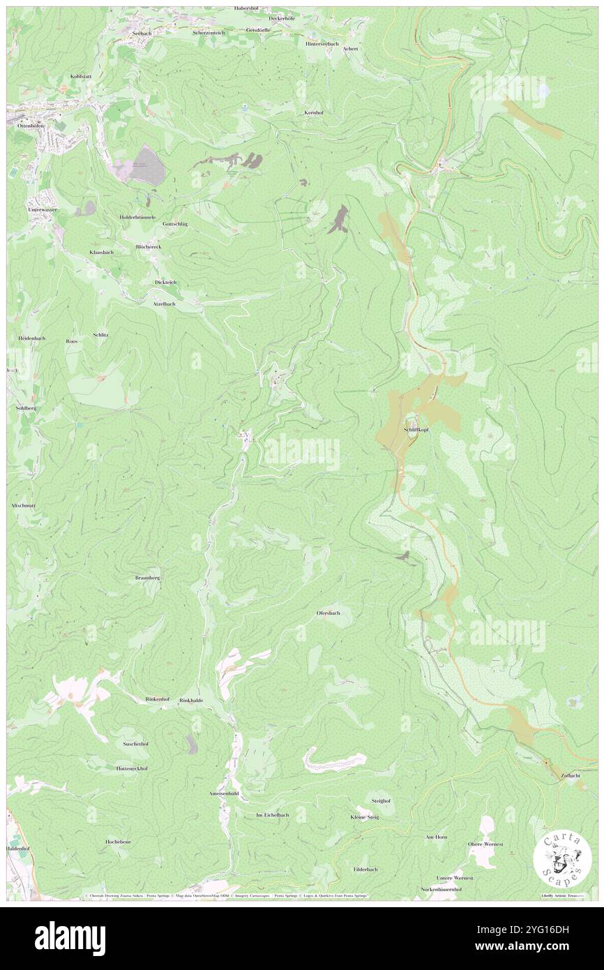 Hirschbachhof, regione di Friburgo, DE, Germania, Baden-Wurttemberg, N 48 31' 43'', N 8 11' 54'', MAP, Cartascapes Map pubblicata nel 2024. Esplora Cartascapes, una mappa che rivela i diversi paesaggi, culture ed ecosistemi della Terra. Viaggia attraverso il tempo e lo spazio, scoprendo l'interconnessione del passato, del presente e del futuro del nostro pianeta. Foto Stock