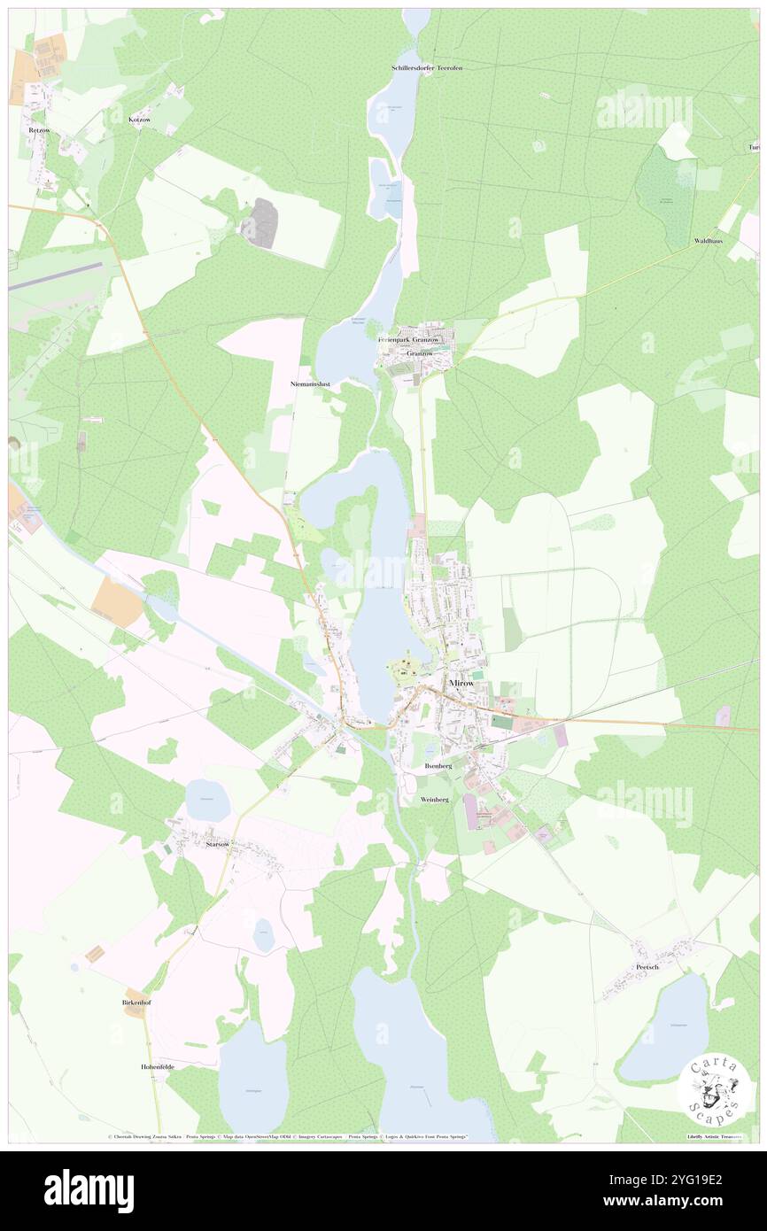 Mirower SEE, DE, Germania, Meclemburgo-Vorpommern, N 53 17' 2'', N 12 48' 26'', mappa, Cartascapes Map pubblicata nel 2024. Esplora Cartascapes, una mappa che rivela i diversi paesaggi, culture ed ecosistemi della Terra. Viaggia attraverso il tempo e lo spazio, scoprendo l'interconnessione del passato, del presente e del futuro del nostro pianeta. Foto Stock