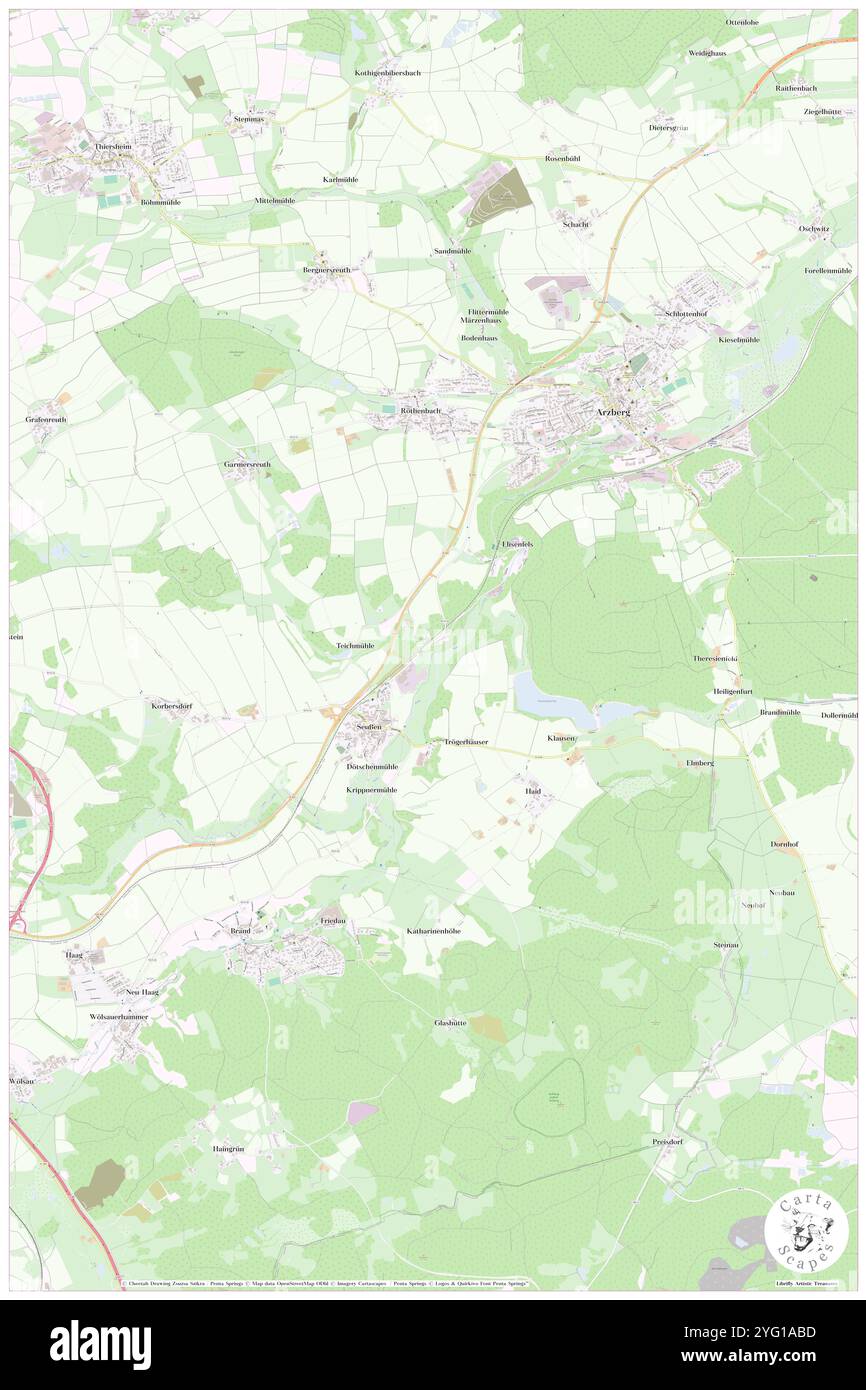 Leimatbach, DE, Germania, Baviera, N 50 2' 18'', N 12 9' 52'', mappa, Cartascapes Mappa pubblicata nel 2024. Esplora Cartascapes, una mappa che rivela i diversi paesaggi, culture ed ecosistemi della Terra. Viaggia attraverso il tempo e lo spazio, scoprendo l'interconnessione del passato, del presente e del futuro del nostro pianeta. Foto Stock