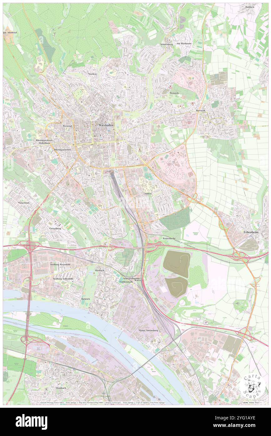 Amtsgericht Wiesbaden, Regierungsbezirk Darmstadt, DE, Germania, Assia, N 50 3' 46'', N 8 15' 10'', MAP, Cartascapes Map pubblicata nel 2024. Esplora Cartascapes, una mappa che rivela i diversi paesaggi, culture ed ecosistemi della Terra. Viaggia attraverso il tempo e lo spazio, scoprendo l'interconnessione del passato, del presente e del futuro del nostro pianeta. Foto Stock