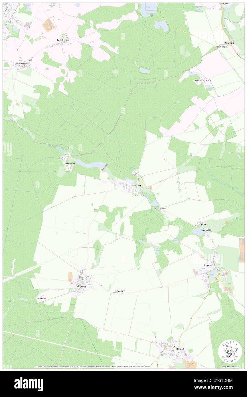 Dahlenberg, DE, Germania, Sassonia, N 51 38' 20'', N 12 47' 9'', mappa, Cartascapes Mappa pubblicata nel 2024. Esplora Cartascapes, una mappa che rivela i diversi paesaggi, culture ed ecosistemi della Terra. Viaggia attraverso il tempo e lo spazio, scoprendo l'interconnessione del passato, del presente e del futuro del nostro pianeta. Foto Stock