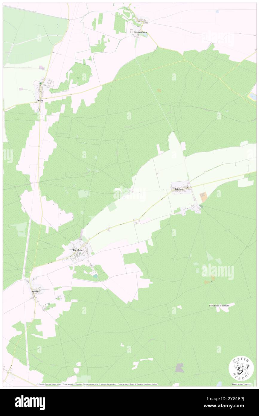 Baerfang, DE, Germania, Brandeburgo, N 51 39' 37'', N 13 24' 33'', mappa, Cartascapes Mappa pubblicata nel 2024. Esplora Cartascapes, una mappa che rivela i diversi paesaggi, culture ed ecosistemi della Terra. Viaggia attraverso il tempo e lo spazio, scoprendo l'interconnessione del passato, del presente e del futuro del nostro pianeta. Foto Stock