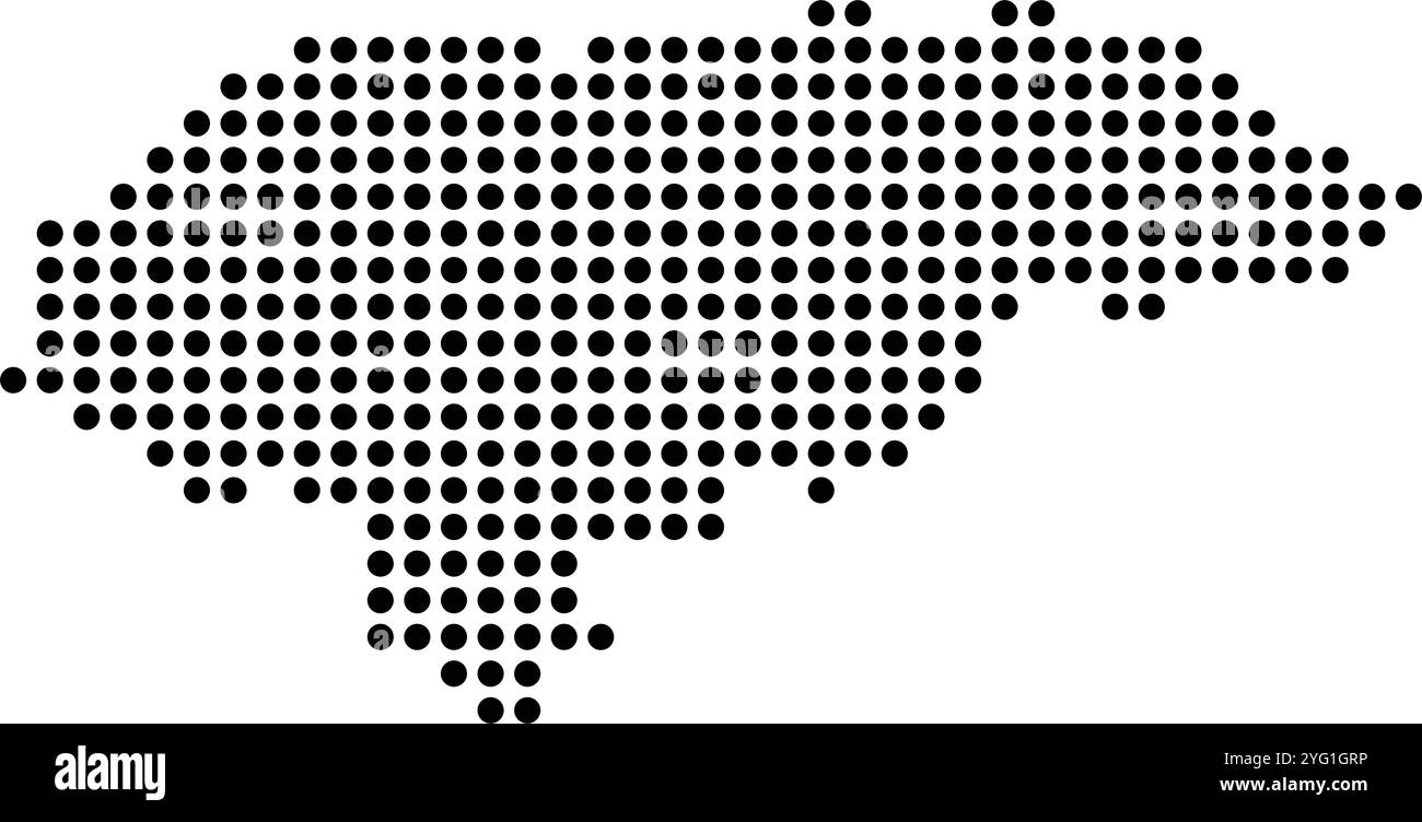 disegno illustrativo dell'icona della mappa dell'honduras Illustrazione Vettoriale
