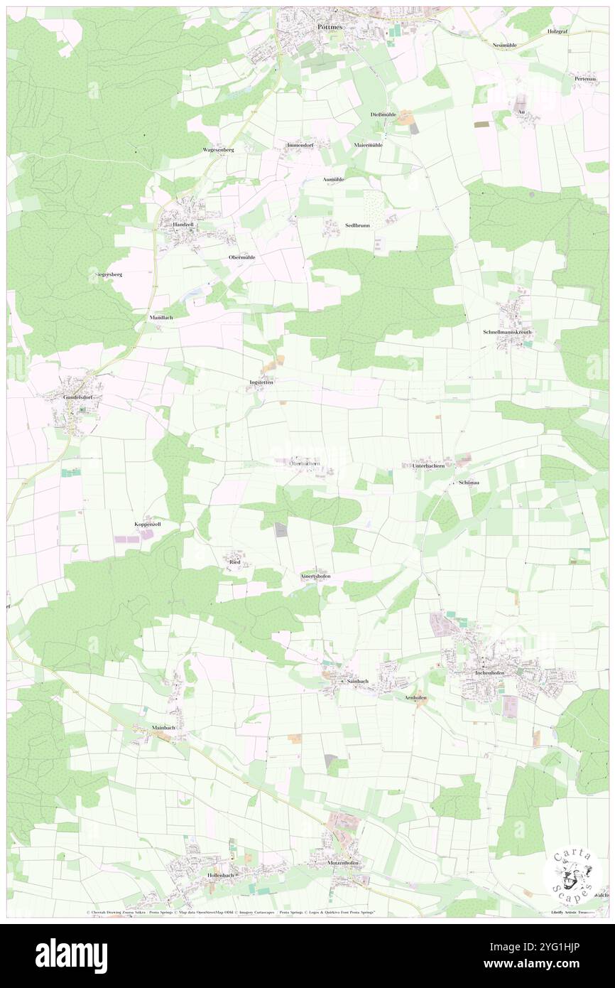 Oberbachern, Svevia, Germania, Baviera, N 48 32' 2'', N 11 5' 8'', MAP, Cartascapes Map pubblicata nel 2024. Esplora Cartascapes, una mappa che rivela i diversi paesaggi, culture ed ecosistemi della Terra. Viaggia attraverso il tempo e lo spazio, scoprendo l'interconnessione del passato, del presente e del futuro del nostro pianeta. Foto Stock