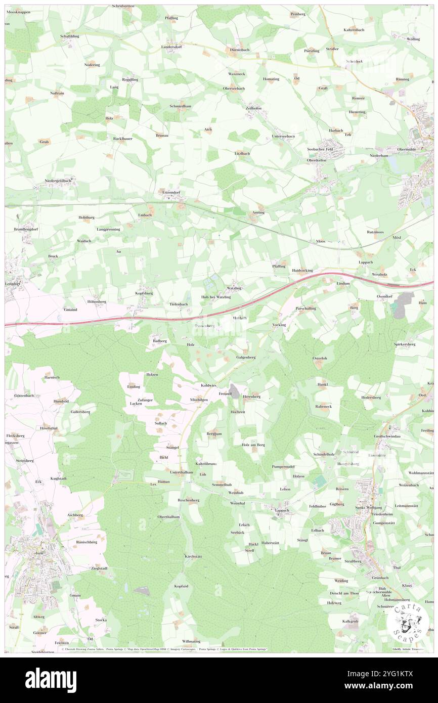 Pausenberg, alta Baviera, DE, Germania, Baviera, N 48 14' 49'', N 12 5' 57'', MAP, Cartascapes Map pubblicata nel 2024. Esplora Cartascapes, una mappa che rivela i diversi paesaggi, culture ed ecosistemi della Terra. Viaggia attraverso il tempo e lo spazio, scoprendo l'interconnessione del passato, del presente e del futuro del nostro pianeta. Foto Stock