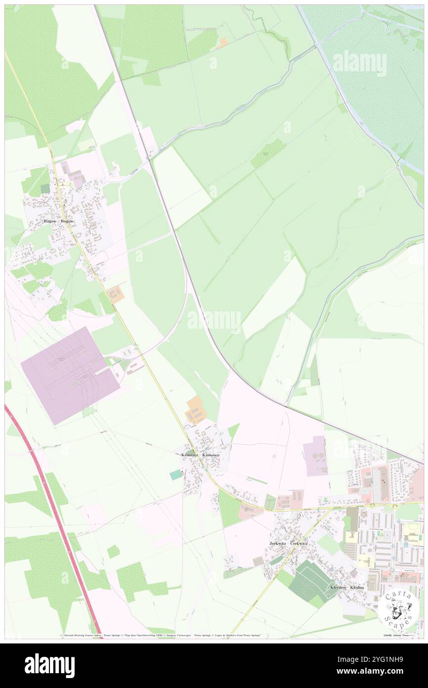 Krimnitz, DE, Germania, Brandeburgo, N 51 52' 8'', N 13 55' 5'', mappa, Cartascapes Mappa pubblicata nel 2024. Esplora Cartascapes, una mappa che rivela i diversi paesaggi, culture ed ecosistemi della Terra. Viaggia attraverso il tempo e lo spazio, scoprendo l'interconnessione del passato, del presente e del futuro del nostro pianeta. Foto Stock