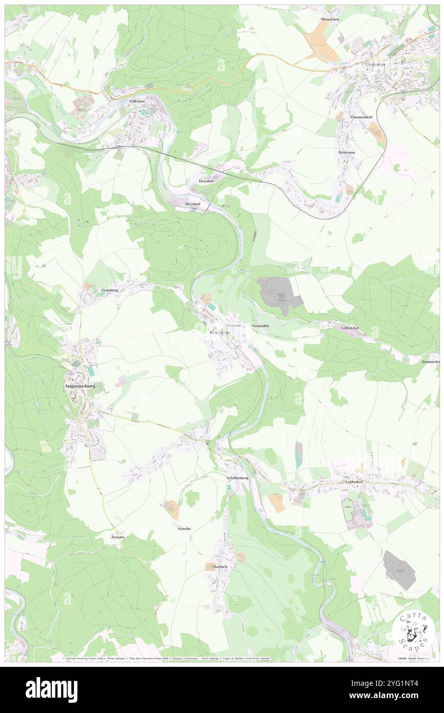 Hohenfichte, DE, Germania, Sassonia, N 50 49' 19'', N 13 8' 2'', mappa, Cartascapes Mappa pubblicata nel 2024. Esplora Cartascapes, una mappa che rivela i diversi paesaggi, culture ed ecosistemi della Terra. Viaggia attraverso il tempo e lo spazio, scoprendo l'interconnessione del passato, del presente e del futuro del nostro pianeta. Foto Stock