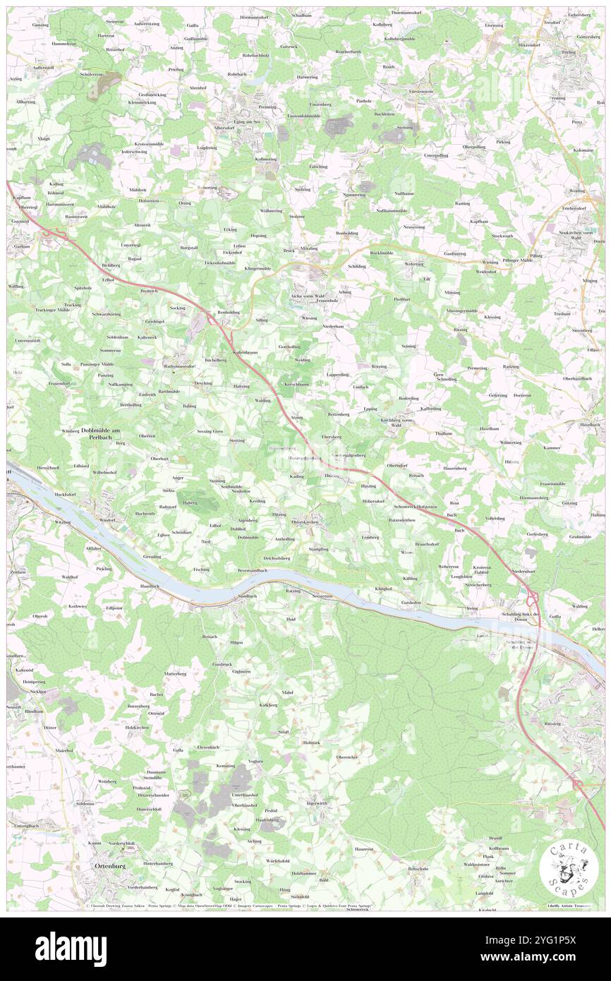 Hintergalgenberg, bassa Baviera, DE, Germania, Baviera, N 48 38' 12''', N 13 17' 31''', MAP, Cartascapes Map pubblicata nel 2024. Esplora Cartascapes, una mappa che rivela i diversi paesaggi, culture ed ecosistemi della Terra. Viaggia attraverso il tempo e lo spazio, scoprendo l'interconnessione del passato, del presente e del futuro del nostro pianeta. Foto Stock